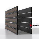 Планкен для забора Printec под дерево 120 mm RAL 7024 – покрытие порошковое, толщина 0,45 мм в Гудауте | фото 1