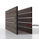 Планкен для забора Printec под дерево 120 mm RAL 8017 – покрытие порошковое, толщина 0,45 мм в Гудауте | фото 2